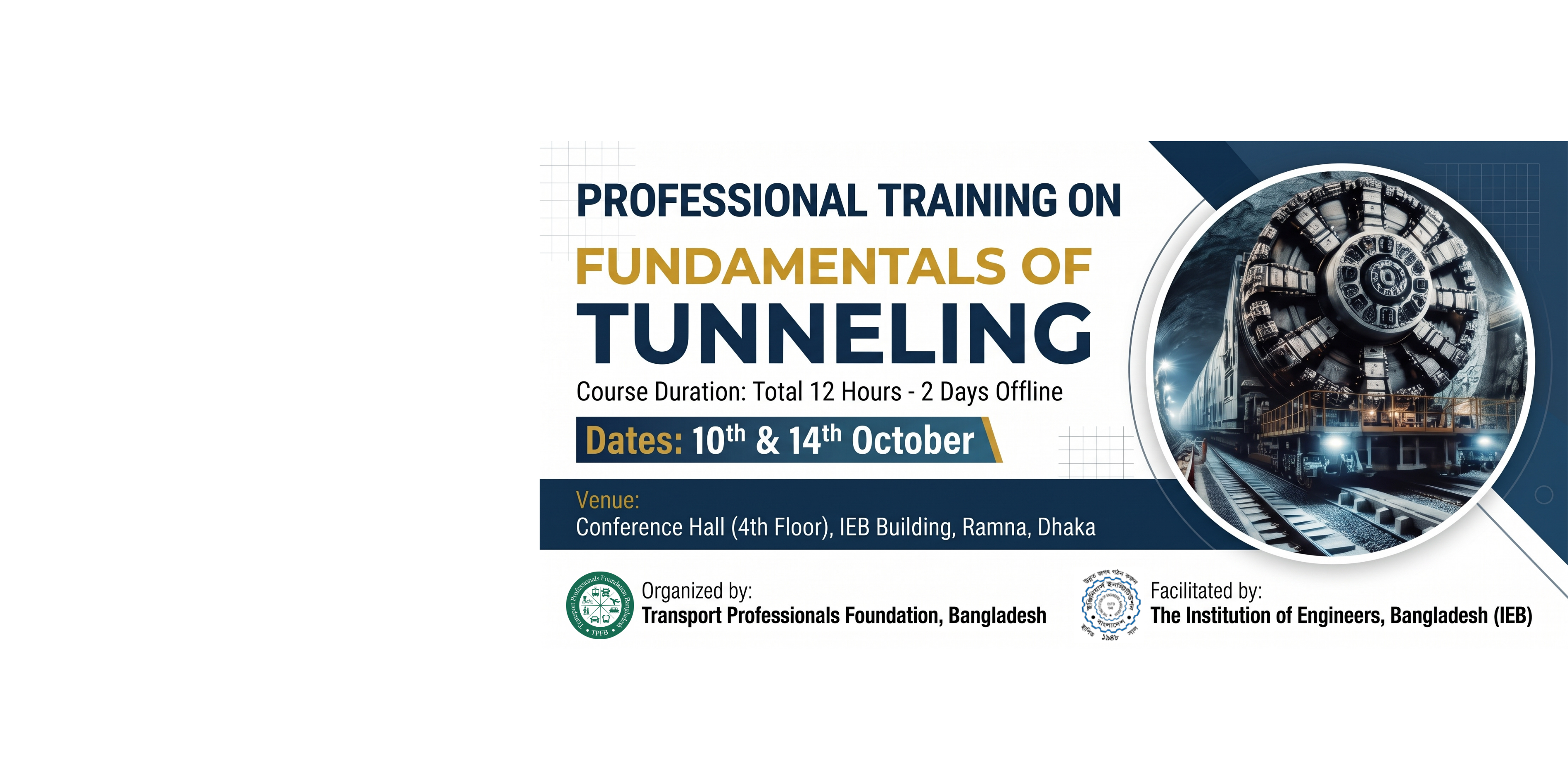 Two days Professional Training on Fundamentals of Tunneling